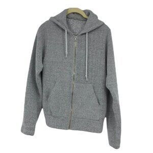 Hoodie heathered grey lightweight full zip  hoodie